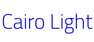 Cairo Light 字体